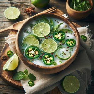 Kokoswater met Limoen en Jalapeño