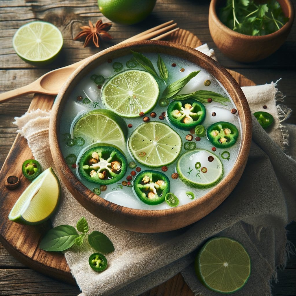 Kokoswater met Limoen en Jalapeño