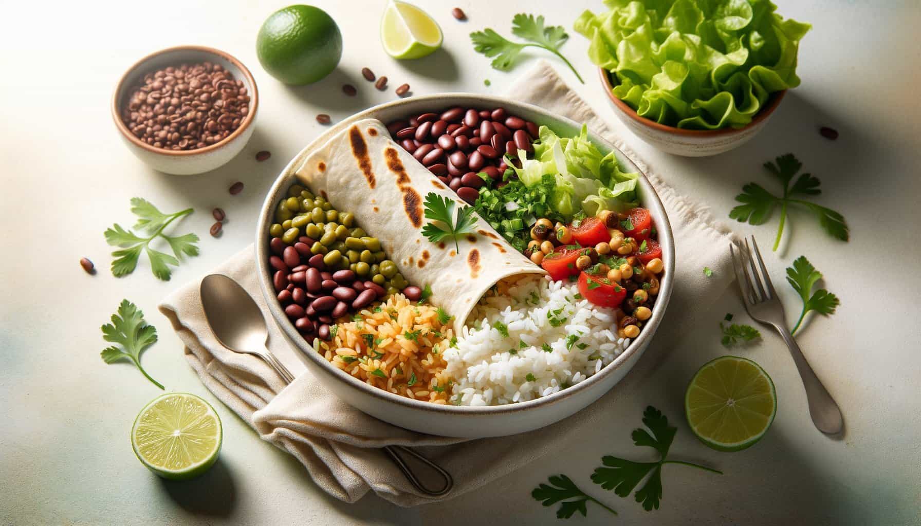 Lichte Burrito Bowl met Rijst en Peulvruchten