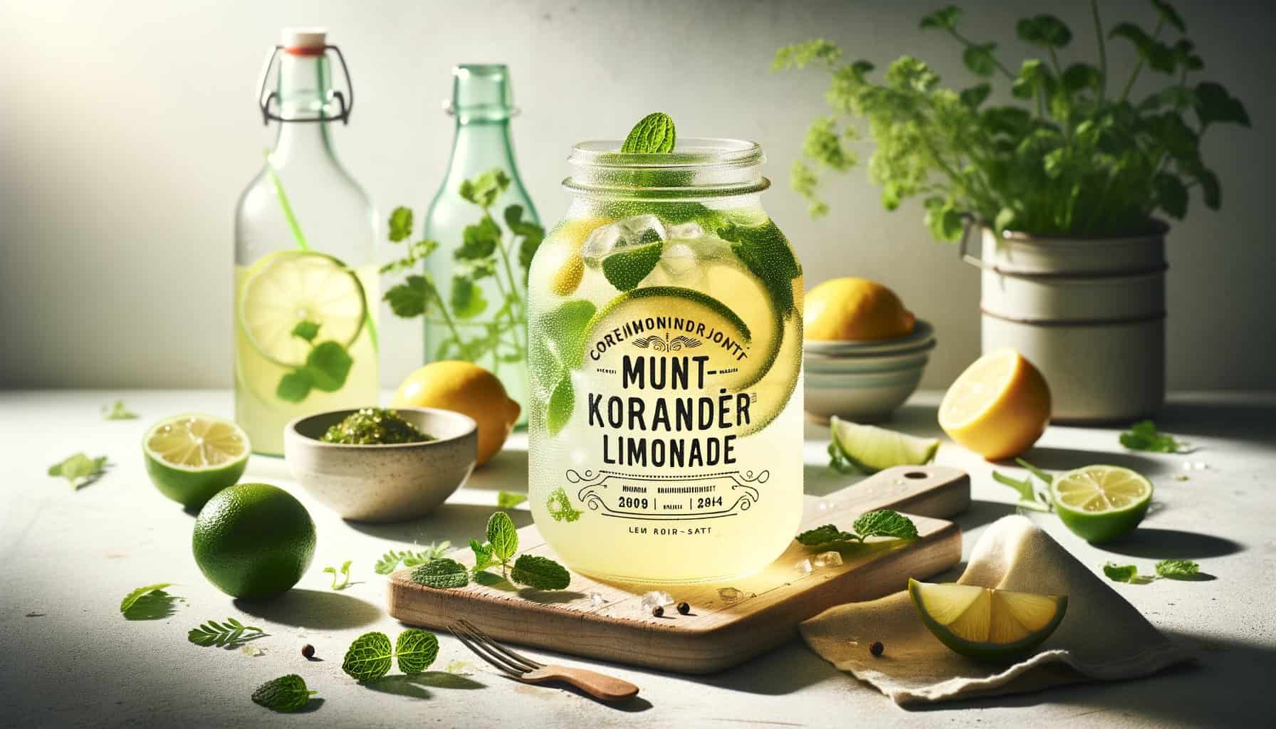 Munt-Koriander Limoenlimonade