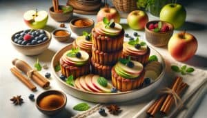 Vezelrijke Appel Kaneel Mini Cakes