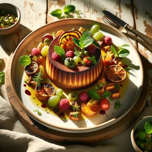 Volkoren Broodpudding met Bosbessen