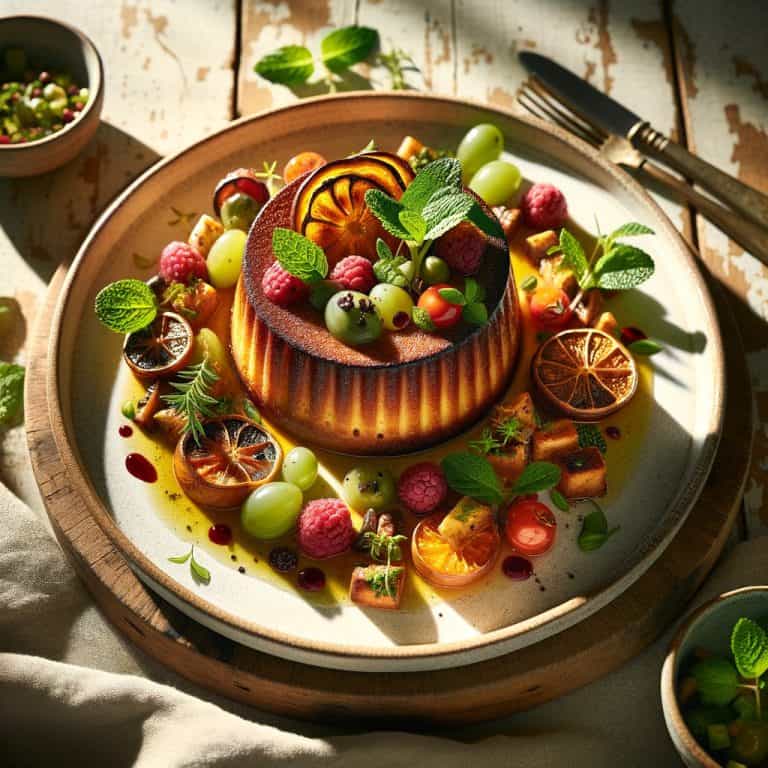 Volkoren Broodpudding met Bosbessen