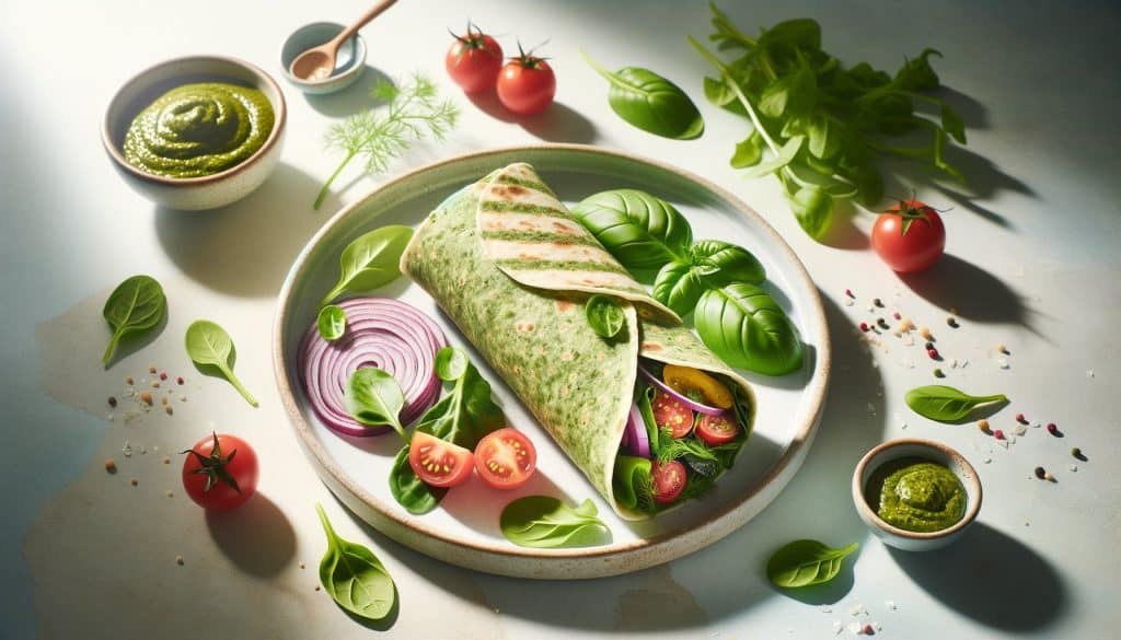 Walnoot-Rocket Pesto Wrap