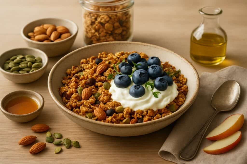 Granola met boekweit en amandelen