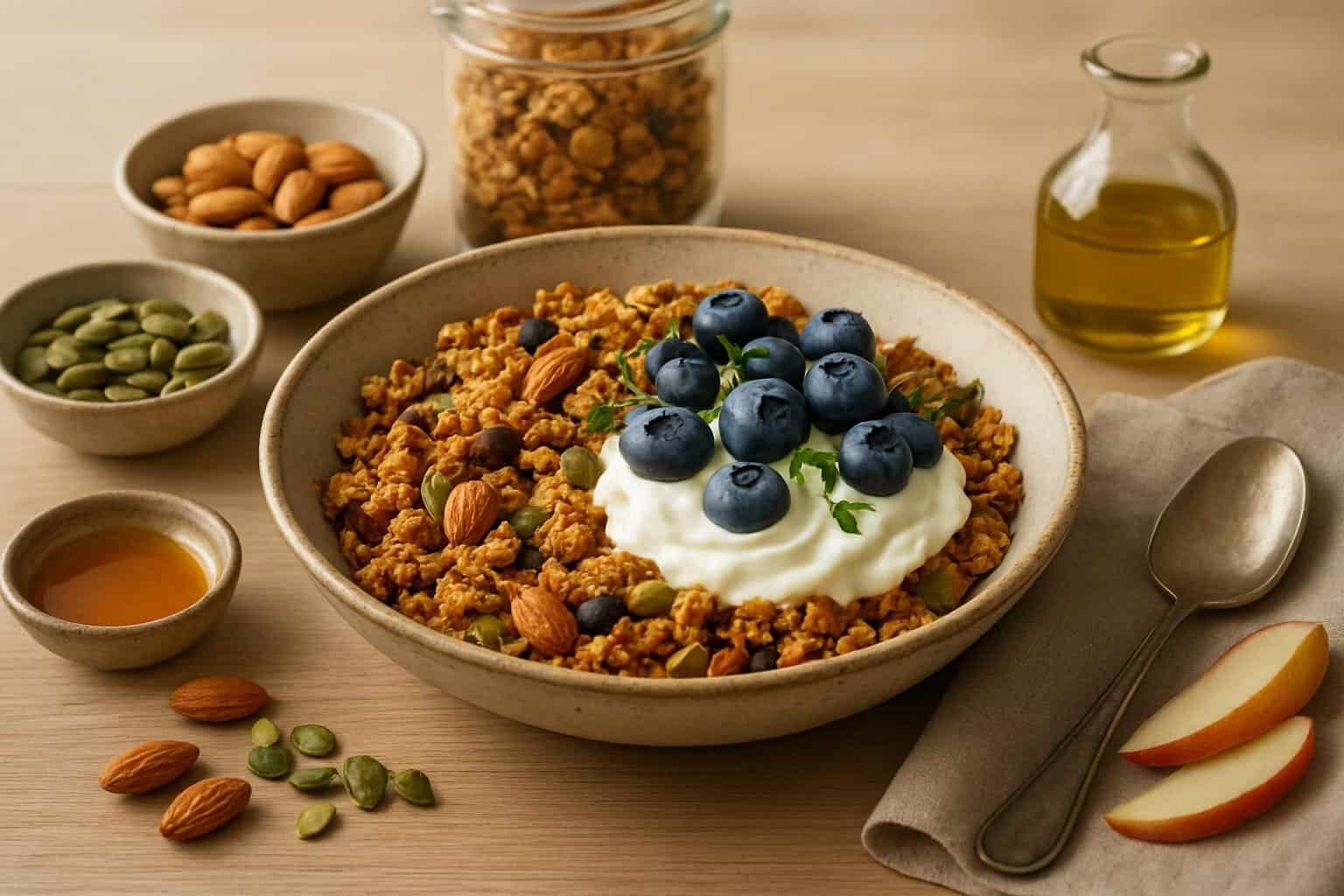 Granola met boekweit en amandelen