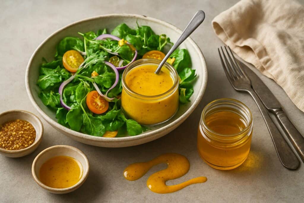 Honing-mosterddressing met appelazijn