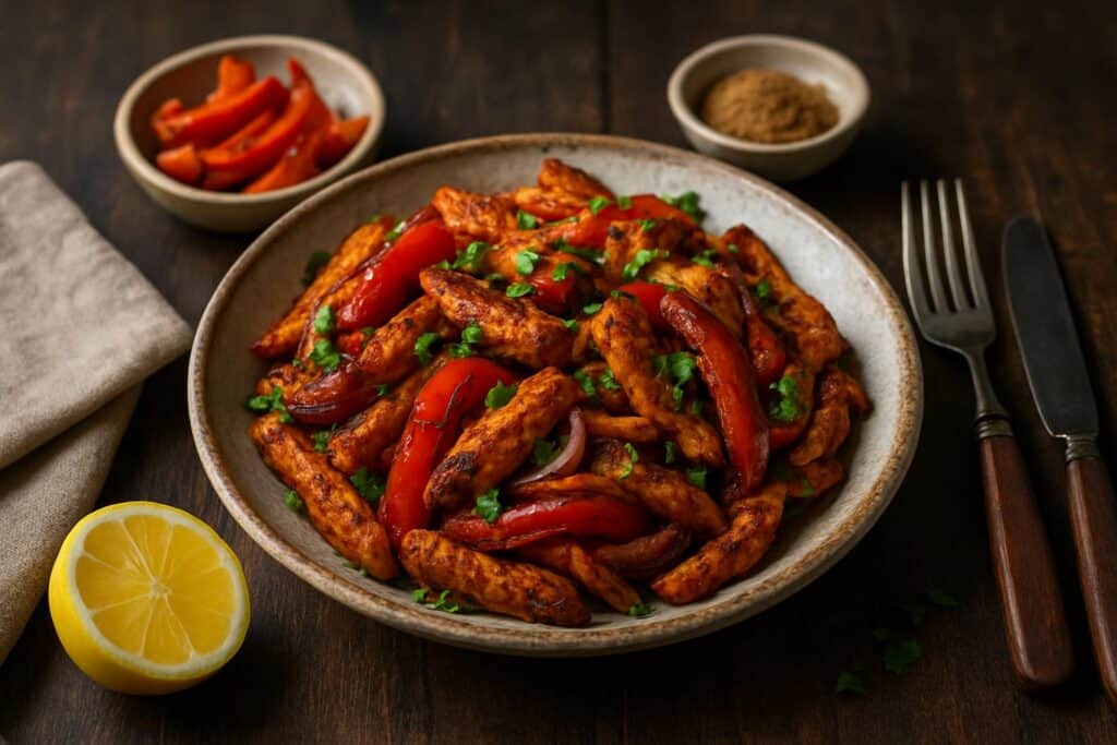 Kipshoarma uit de oven met komijn en paprikapoeder