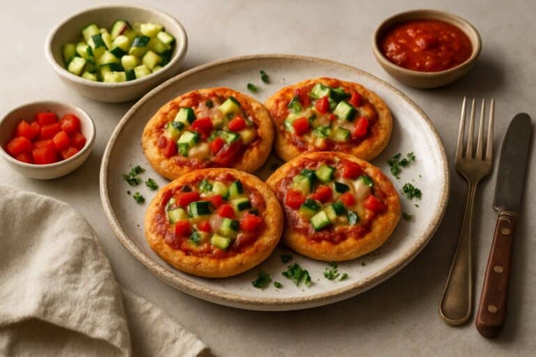 Mini pizza’s met volkorenbodem en groenten