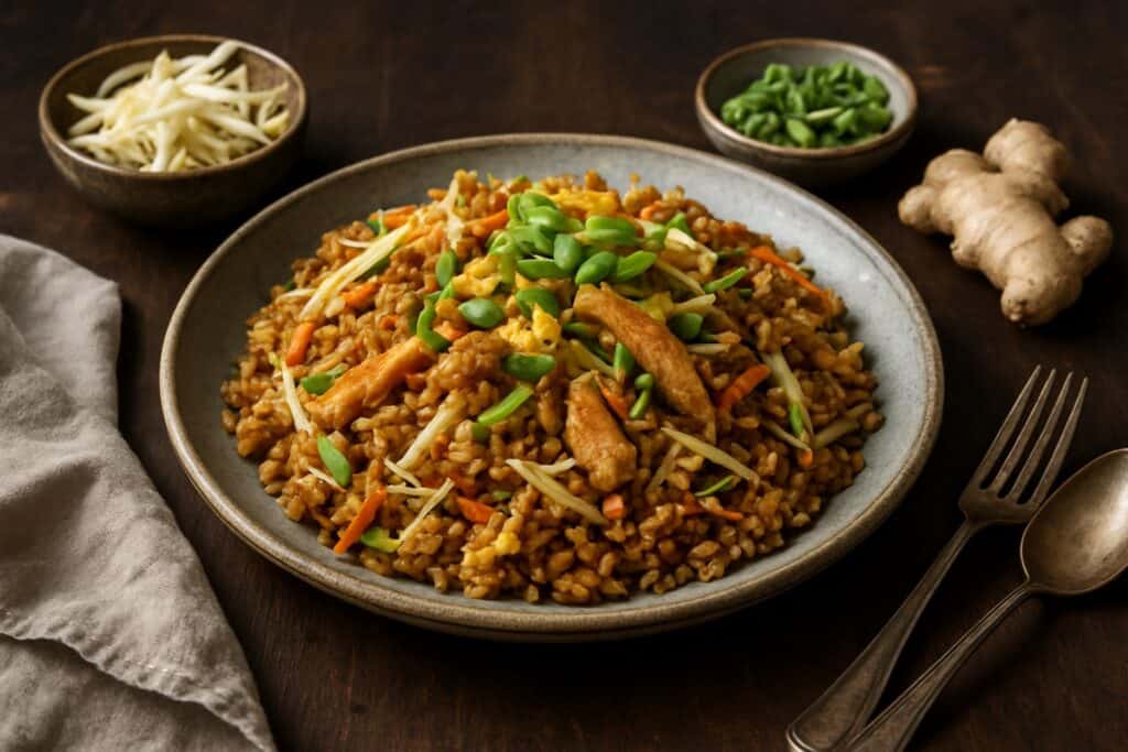 Nasi goreng met kipfilet en extra groente