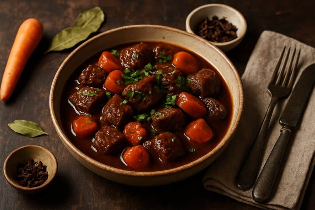 Ouderwetse runderstoof van oma uit de slowcooker