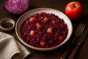 Rodekool met appel en kruidnagel