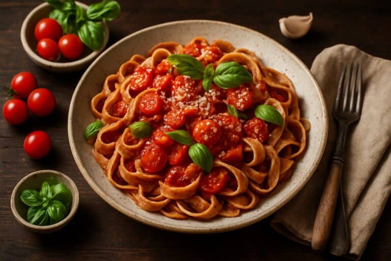 Verse pasta van volkorenmeel en ei