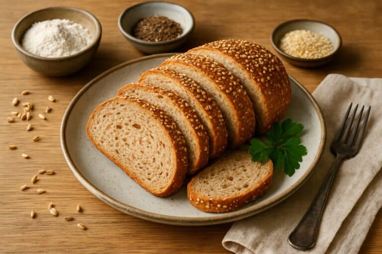 Volkorenbrood zonder zout uit de oven