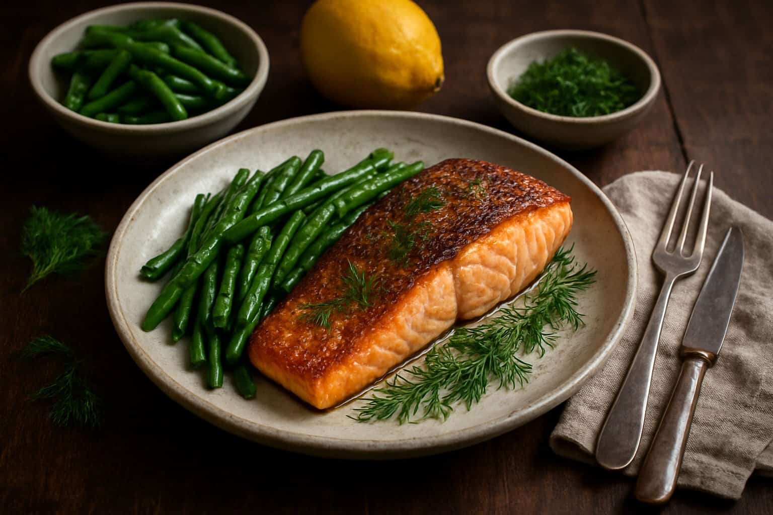 Zalm uit de pan met knapperige huid