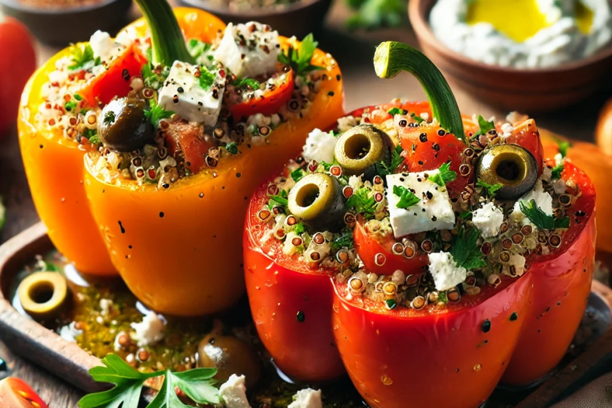 Mediterrane Gevulde Paprika’s met Quinoa en Feta